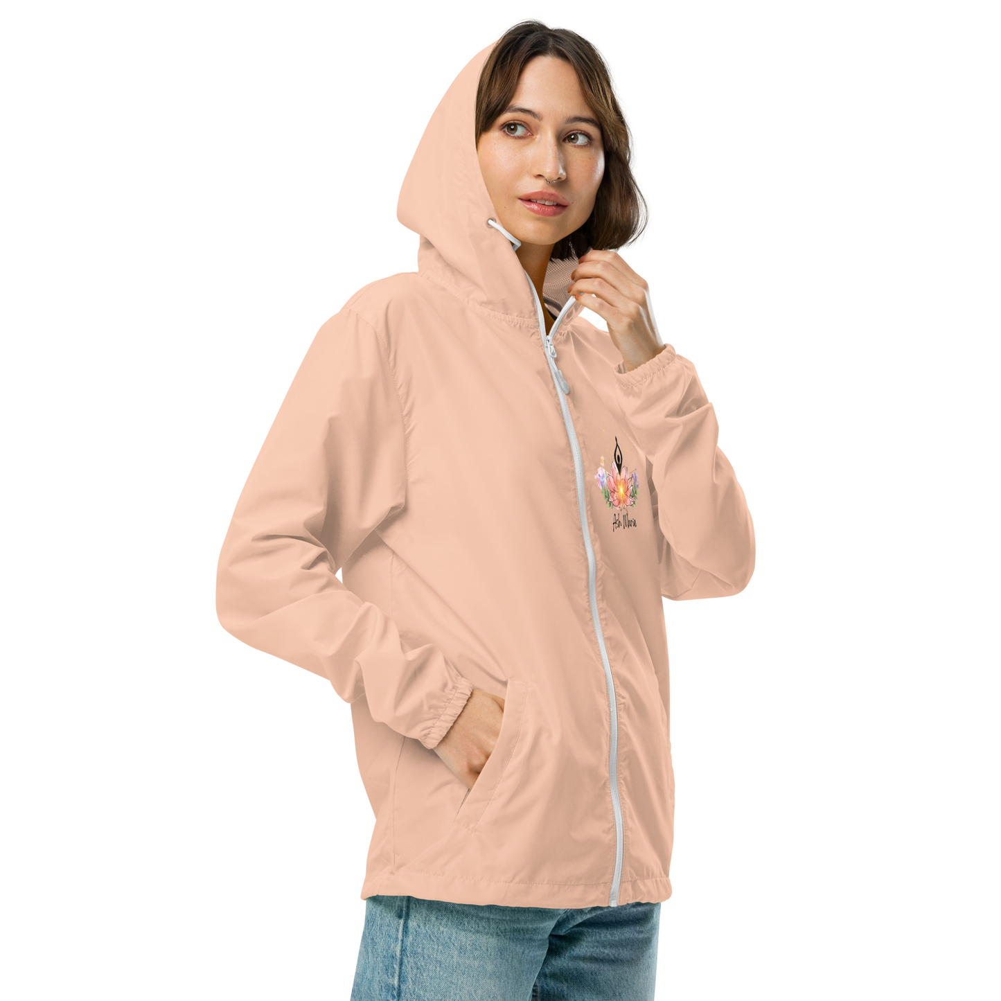 Unisex lightweight zip up windbreaker